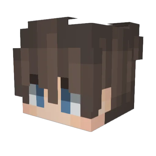 MatChikorita Minecraft avatar head, 3D render