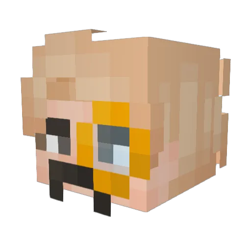 MatDam1 Minecraft avatar head, 3D render