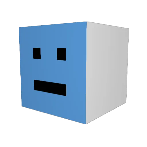MatJW Minecraft avatar head, 3D render
