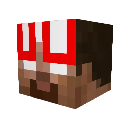 MatJerCZ Minecraft avatar head, 3D render