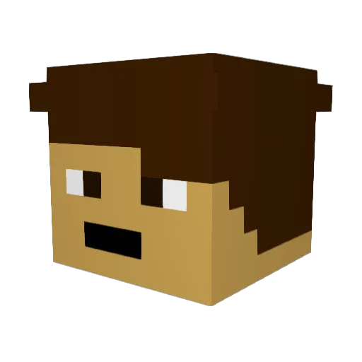 MatPat Minecraft avatar head, 3D render