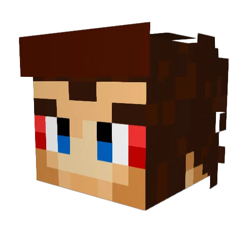 MatRock14 Minecraft avatar head, 3D render