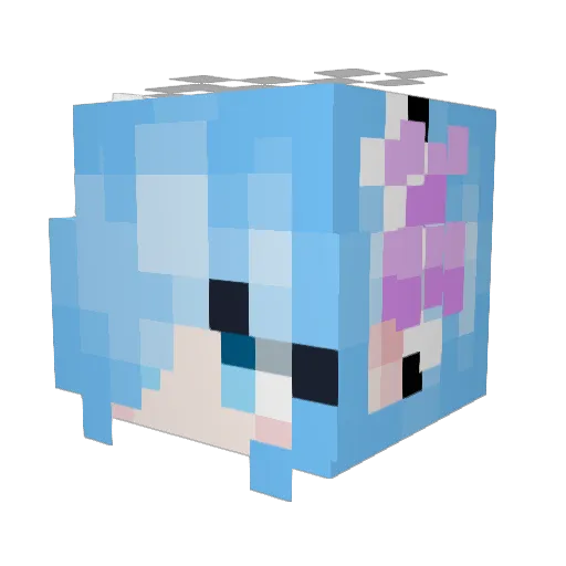 MatTheCatt Minecraft avatar head, 3D render