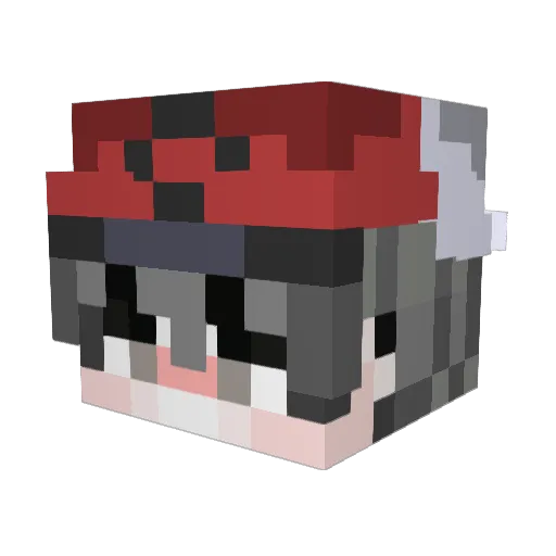 MatVGames Minecraft avatar head, 3D render
