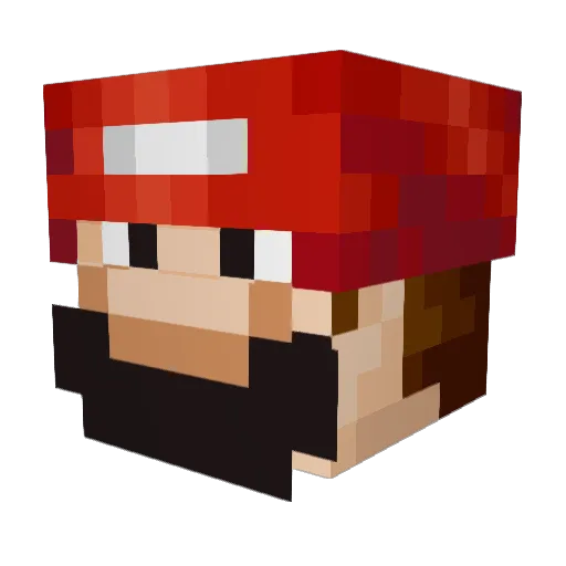 Mat_W26 Minecraft avatar head, 3D render