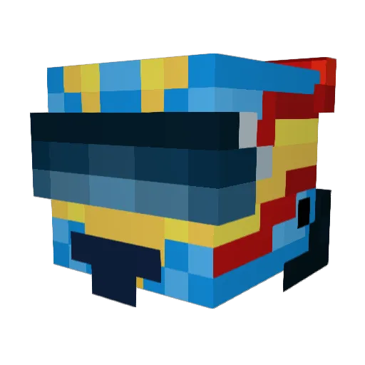 Mat_Yeet Minecraft avatar head, 3D render