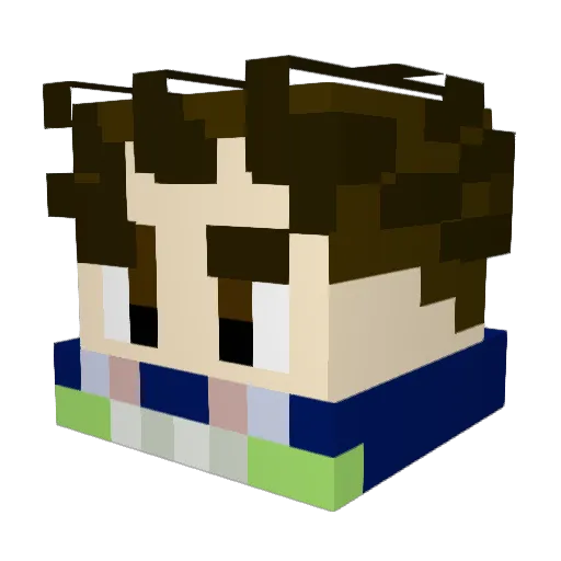 Mat_t07 Minecraft avatar head, 3D render