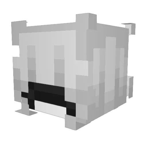 Mata Minecraft avatar head, 3D render