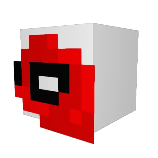 MataExe Minecraft avatar head, 3D render