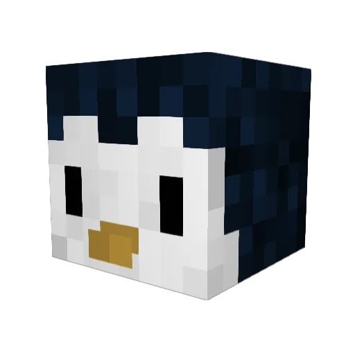 MataPinguinos Minecraft avatar head, 3D render