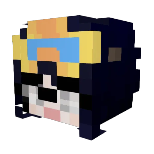Mata_tabi Minecraft avatar head, 3D render