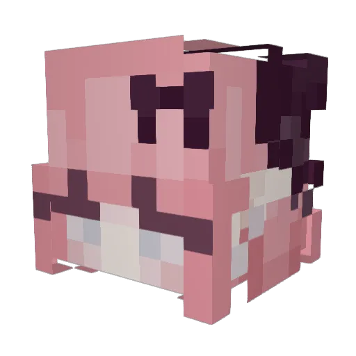 Mataeri Minecraft avatar head, 3D render
