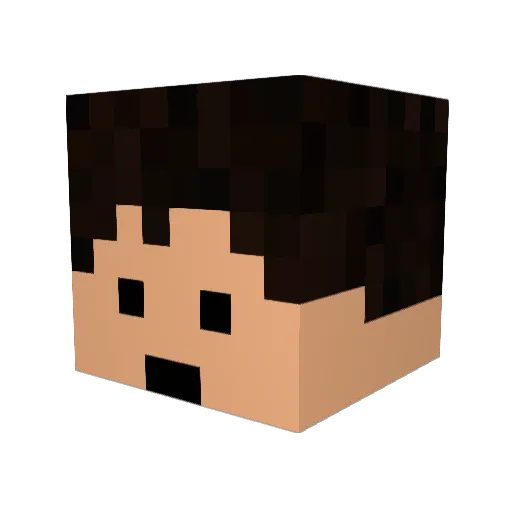 Matagi205 Minecraft avatar head, 3D render