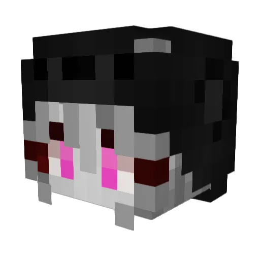 Matalia Minecraft avatar head, 3D render