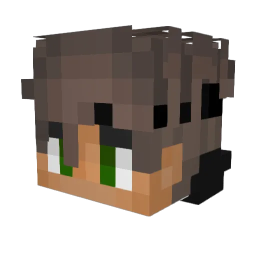 MatameMC Minecraft avatar head, 3D render