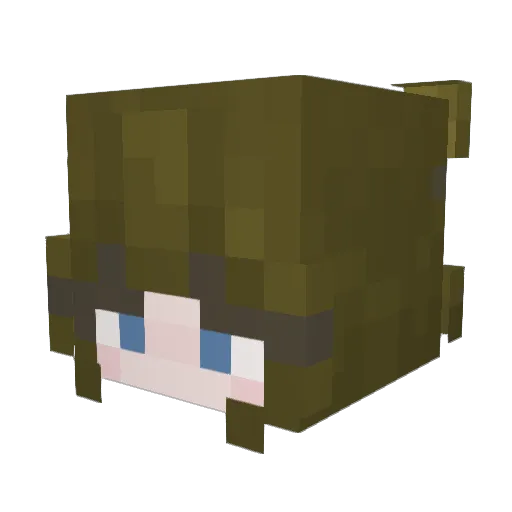 Matanibi Minecraft avatar head, 3D render