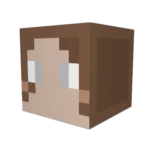Matariki Minecraft avatar head, 3D render