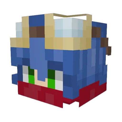 Mataro626 Minecraft avatar head, 3D render