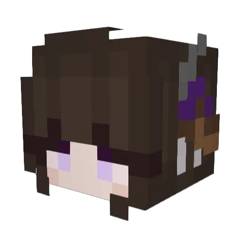 Mataro Minecraft avatar head, 3D render