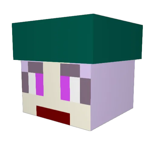 Matatabiees Minecraft avatar head, 3D render