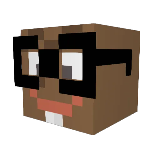 MatatoSensei Minecraft avatar head, 3D render