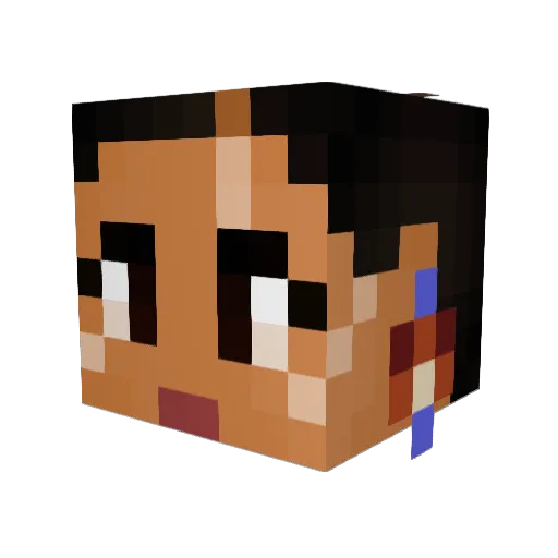 MatayaShae Minecraft avatar head, 3D render