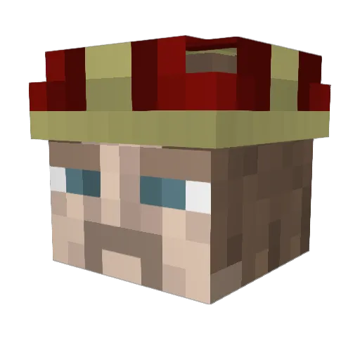 Matberry Minecraft avatar head, 3D render