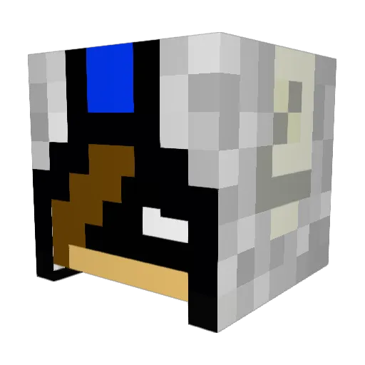 Matcalish Minecraft avatar head, 3D render