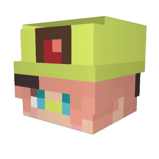 Match1121 Minecraft avatar head, 3D render