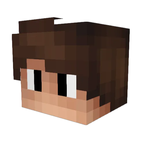 MatchCook Minecraft avatar head, 3D render