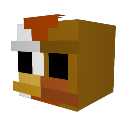 MatchUp1 Minecraft avatar head, 3D render