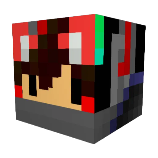 MatchaBear Minecraft avatar head, 3D render