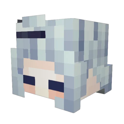 MatchaDAYO Minecraft avatar head, 3D render