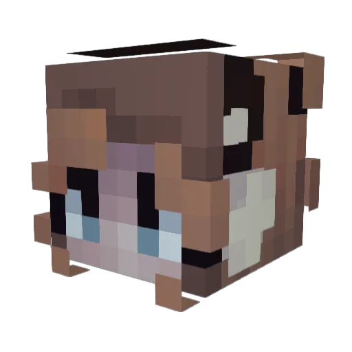 MatchaSona Minecraft avatar head, 3D render