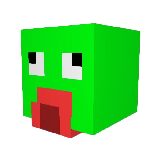 MatchanSpace Minecraft avatar head, 3D render