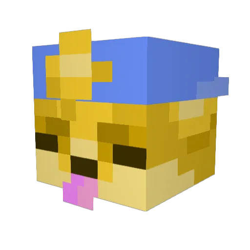 Matchbocx Minecraft avatar head, 3D render