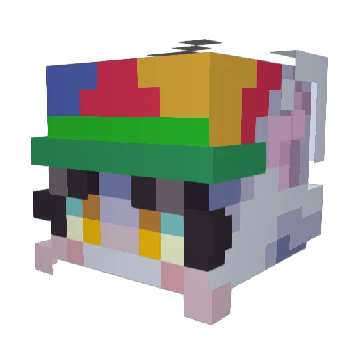 Matchfighter Minecraft avatar head, 3D render