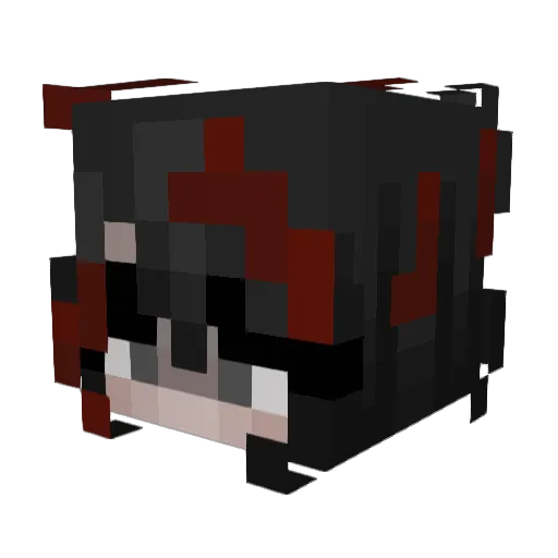 MatchiHanae Minecraft avatar head, 3D render