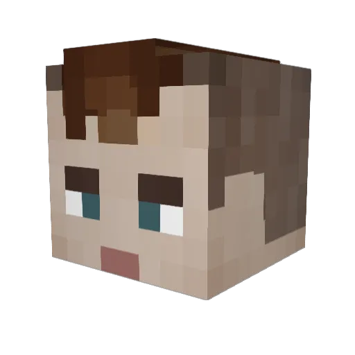 Matchou_Kat Minecraft avatar head, 3D render