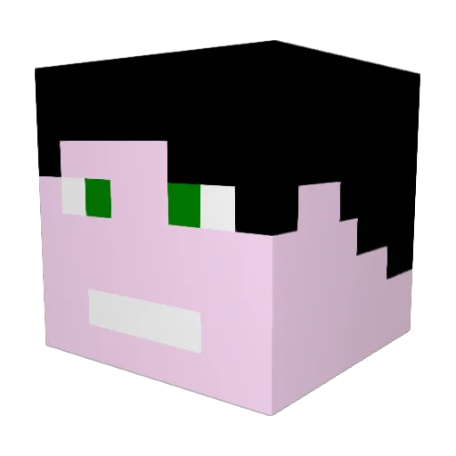 Matcraftmine Minecraft avatar head, 3D render