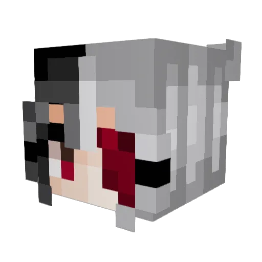 Matdraconx Minecraft avatar head, 3D render