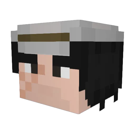 Mate0sk Minecraft avatar head, 3D render