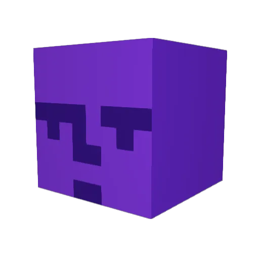 MateCosido Minecraft avatar head, 3D render