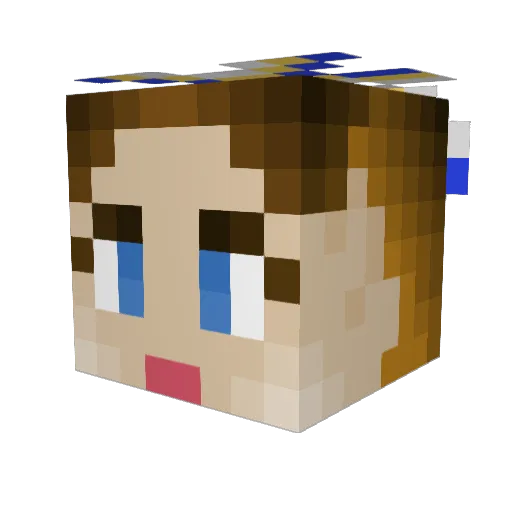 MateMeerai Minecraft avatar head, 3D render