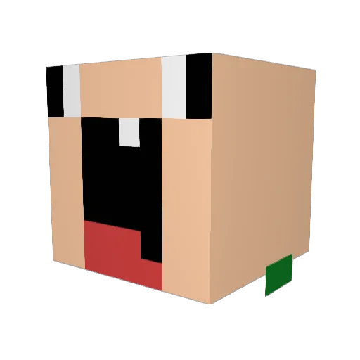 MateX_X Minecraft avatar head, 3D render