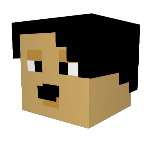 Mateagel Minecraft avatar head, 3D render