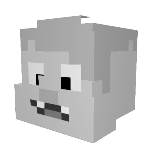 Mateeee02 Minecraft avatar head, 3D render