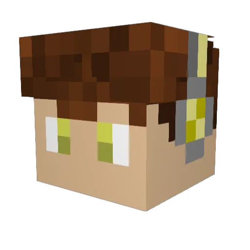 MateitoPanini Minecraft avatar head, 3D render