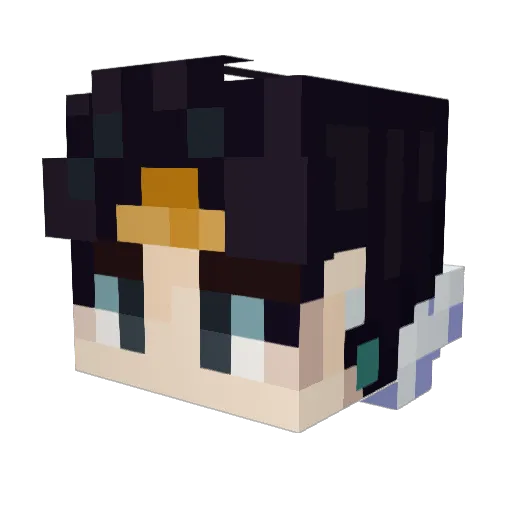 Mateo0_ Minecraft avatar head, 3D render