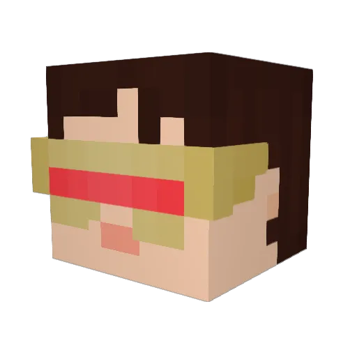 MateoCab Minecraft avatar head, 3D render